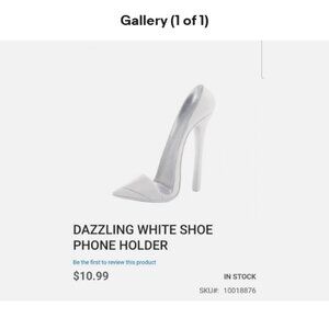 DAZZLING WHITE SHOE PHONE HOLDER